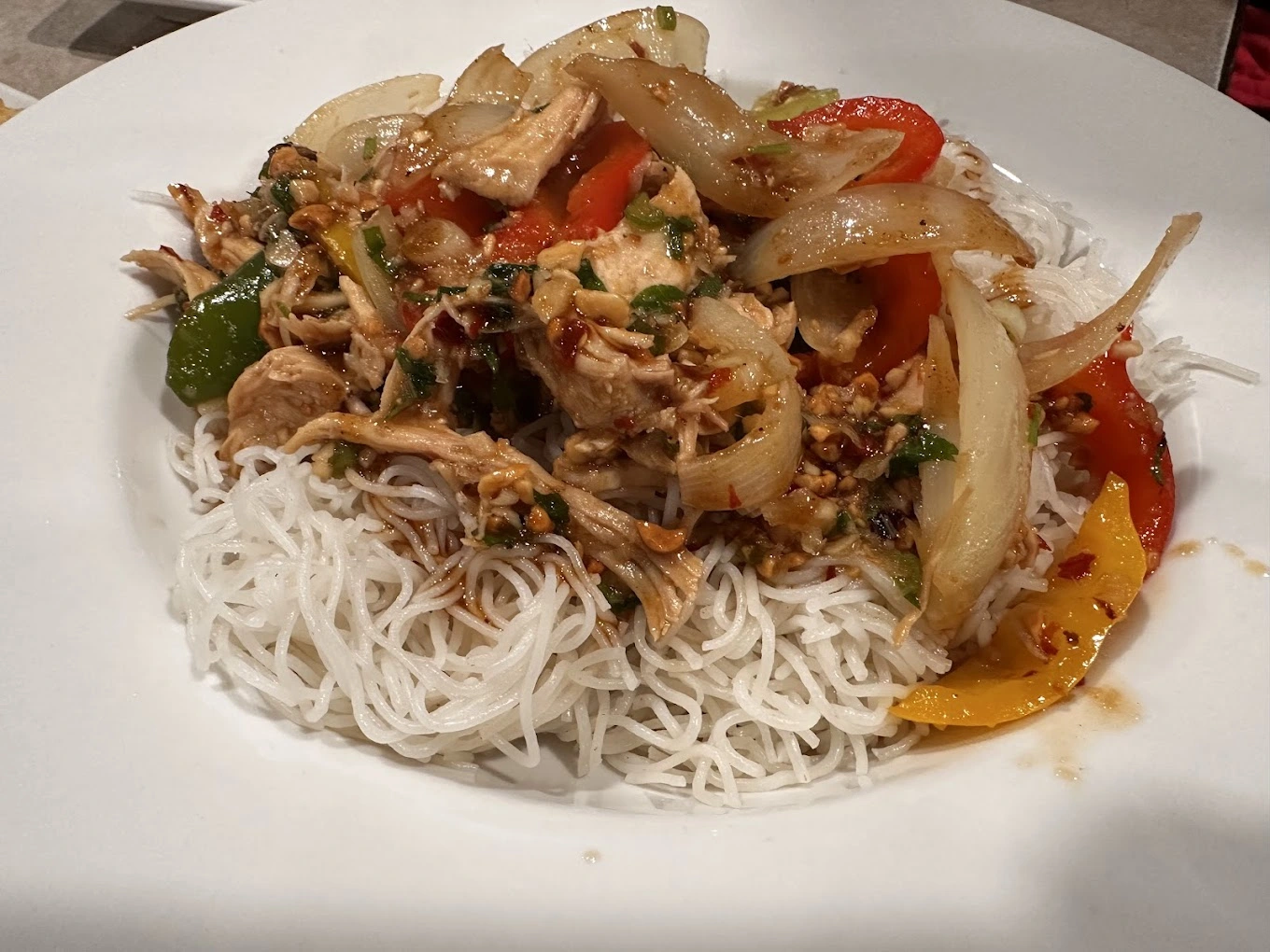 Delicious Peanut Satay Vermicelli at Photastic in Edmonton, AB